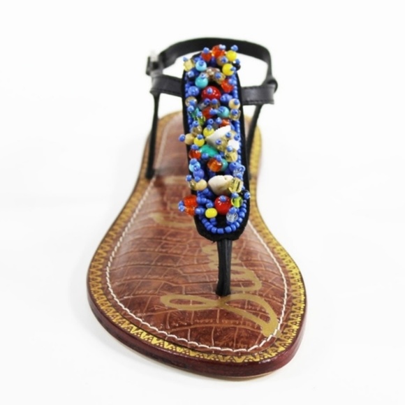 EUC Sam Edelman Beaded Shell Gabrielle Sandal Size 7 - Picture 2 of 11
